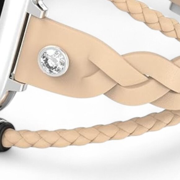 Boho Bracelet Leather Band Compatible with Apple Watch Series 9 and Ultra/Ultra2 - Picture 3 of 6